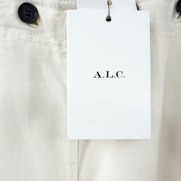 A.L.C Pierce Wide Leg Crop Twill Sailor‎ Pants in Parchment Cream Size 14 NWT - Picture 11 of 13